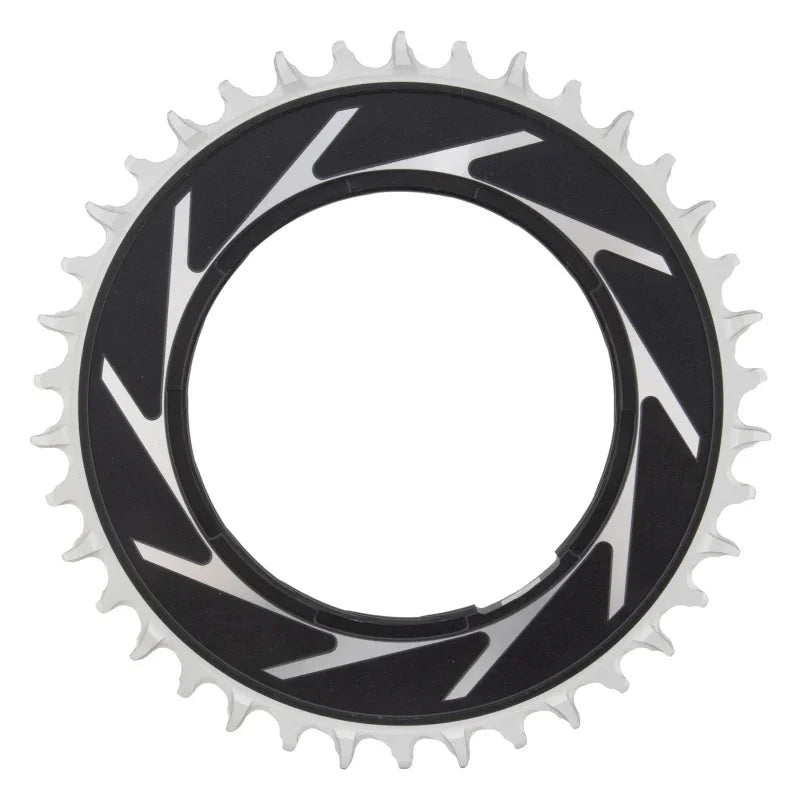 XX SL Eagle T-Type Thread Mount Chainring - 38t 12-Speed Thread Mount For XX SL PM Spider 0mm Offset Aluminum BLK/Silver - Bicycle Warehouse