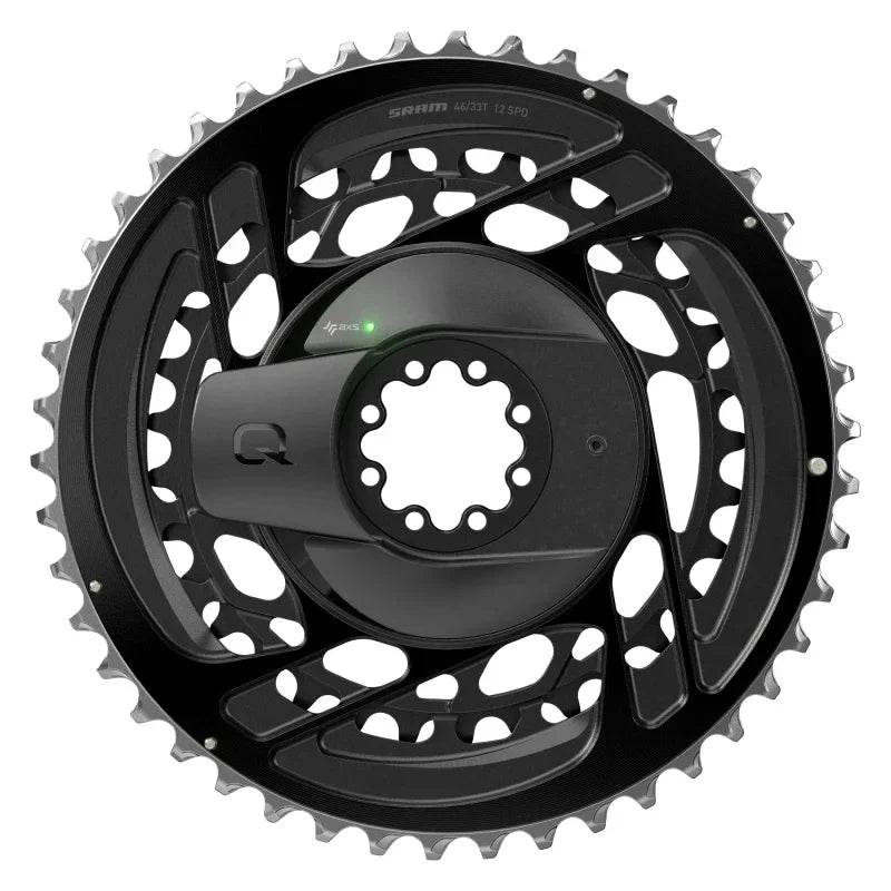 Force AXS 2x Power Meter Chainring Kit - 46/33t 2x12-Speed 8-Bolt Direct Mount BLK D2 - Bicycle Warehouse