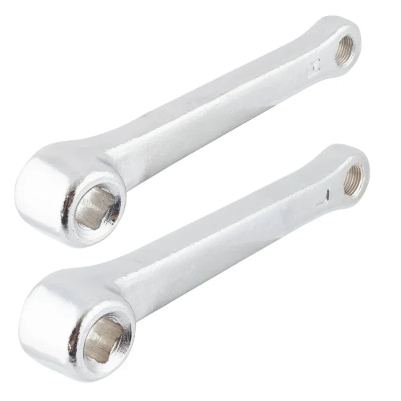 Steel L&R Cotterless Arms 4` SQR JIS crankset silver - Bicycle Warehouse