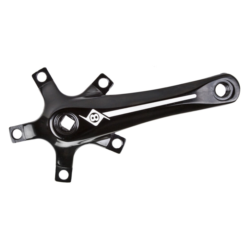 Alloy Crank Set 165mm 107 SQR JIS crankset black - Bicycle Warehouse