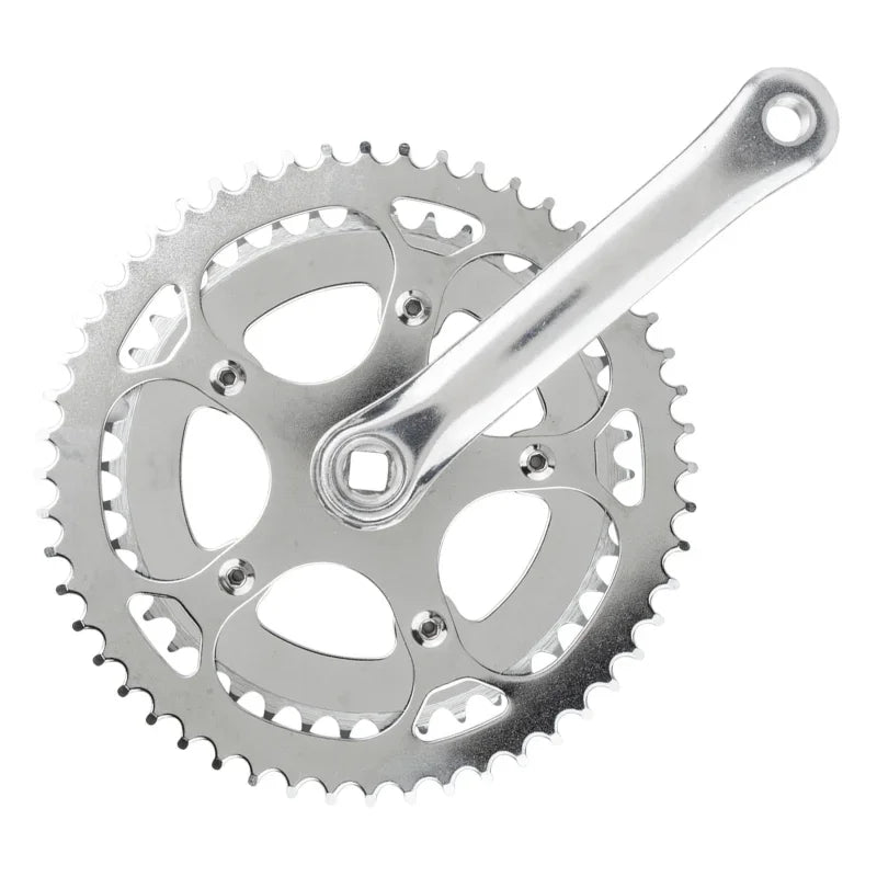 Alloy Double 170x52/42 122 SQR JIS crankset silver - Bicycle Warehouse