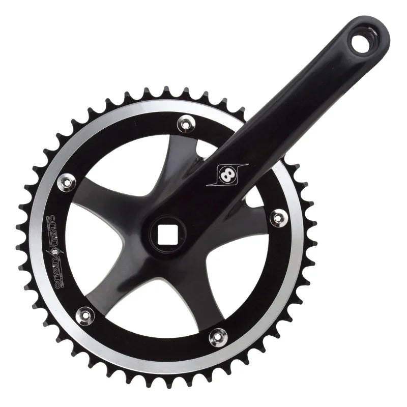 Trackstar 170x46 103mm JIS Square Taper crankset black/black - Bicycle Warehouse