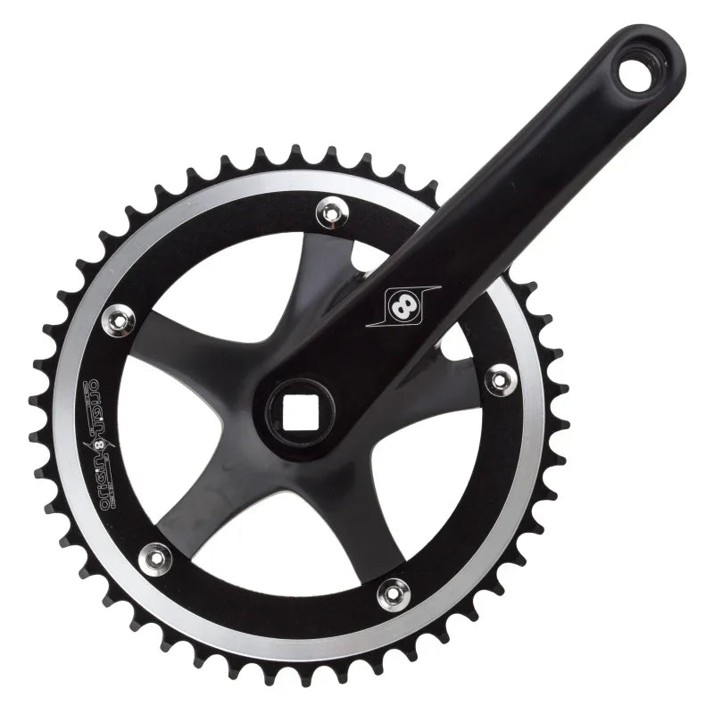 Trackstar 165x46 103mm JIS Square Taper crankset black/black - Bicycle Warehouse