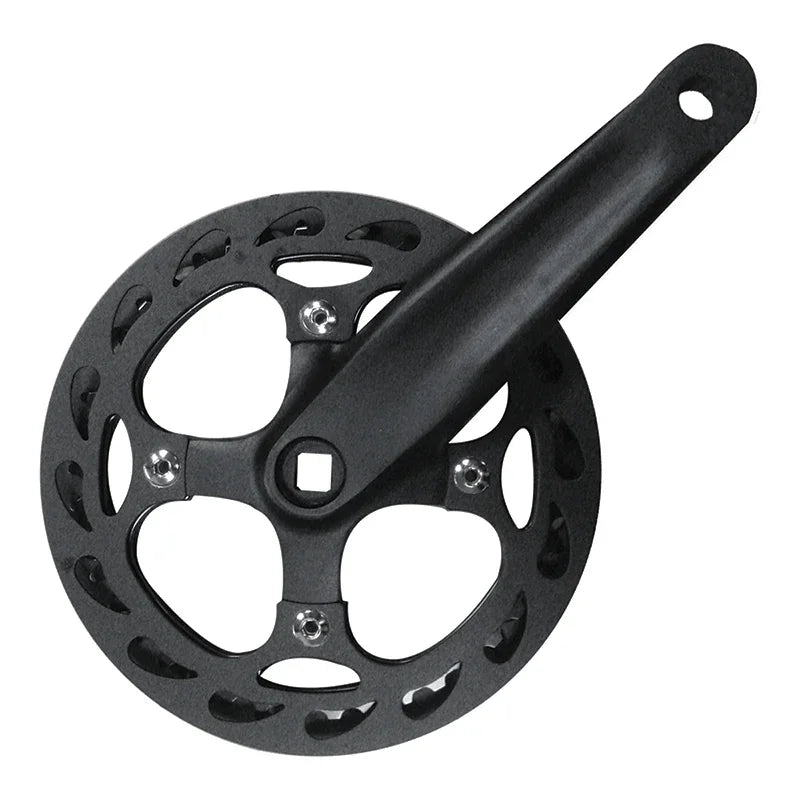 Alloy Single Speed Dbl Guard 170x42 110 SQR JIS crankset black - Bicycle Warehouse