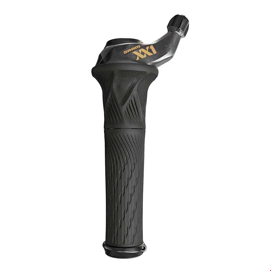 XX1 Eagle 12-Speed GripShift Shifter Discrete Clamp BLK Gold Logo - Bicycle Warehouse