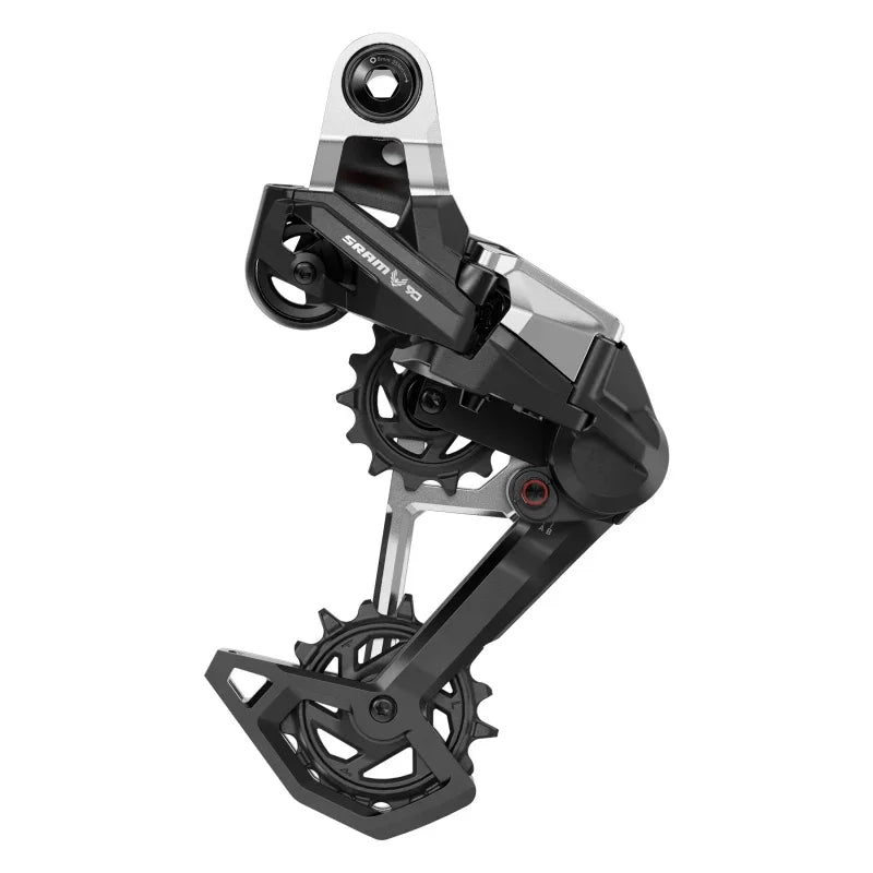 SRAM Eagle 90 T-Type Rear Derailleur - 12-Speed Long Cage 52t Max Full Mount Aluminum Cage BLK/Silver - Bicycle Warehouse