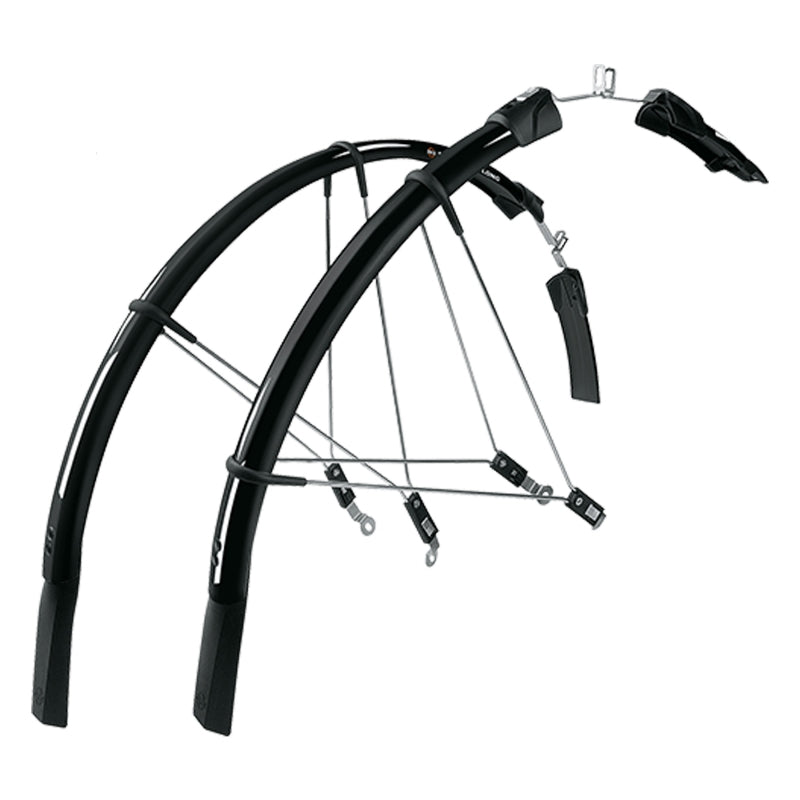SKS Raceblade Long Fender Set 700 x 18-25: Black - Bicycle Warehouse