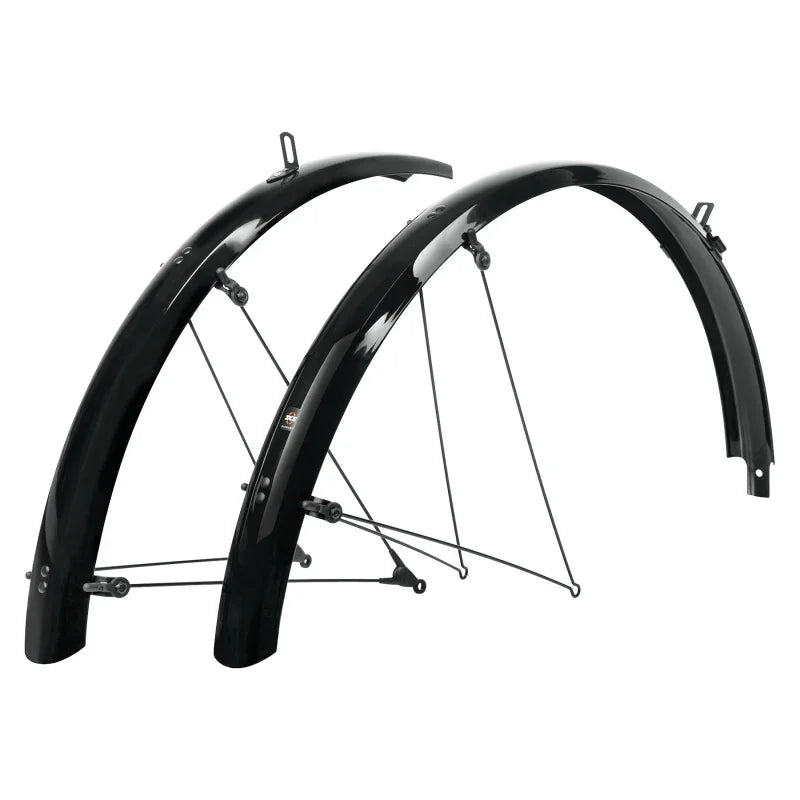 B53 Bluemels Full Coverage Fender Set - 53mm 26 x 1-1.9" Black - Bicycle Warehouse
