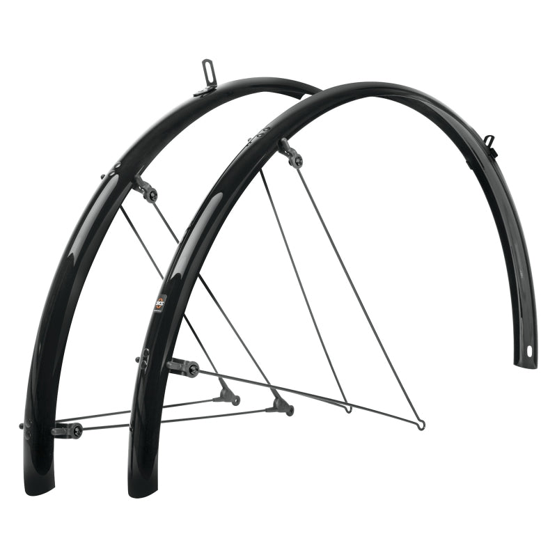 B35 Bluemels Full Coverage Fender Set - 35mm 700 x 20-28 Black - Bicycle Warehouse