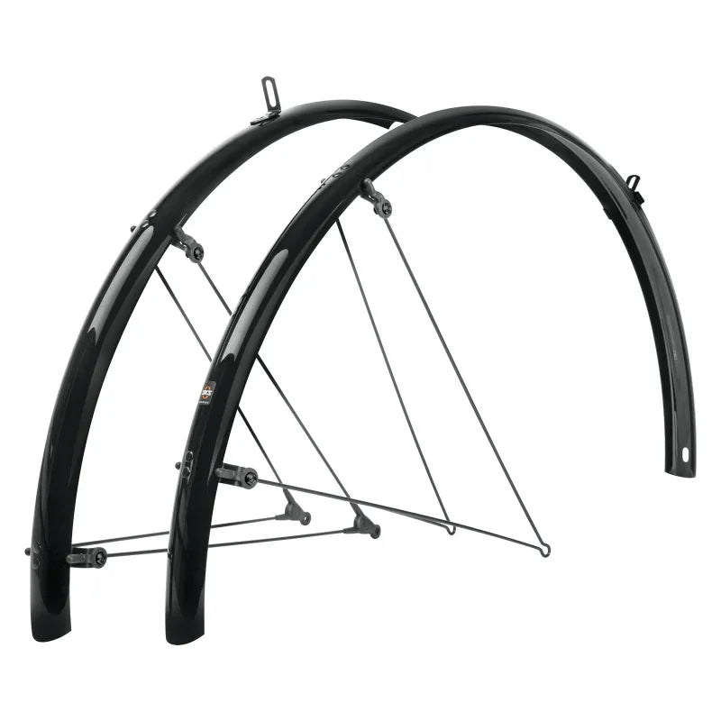 B35 Bluemels Full Coverage Fender Set - 35mm 700 x 20-28 Black - Bicycle Warehouse