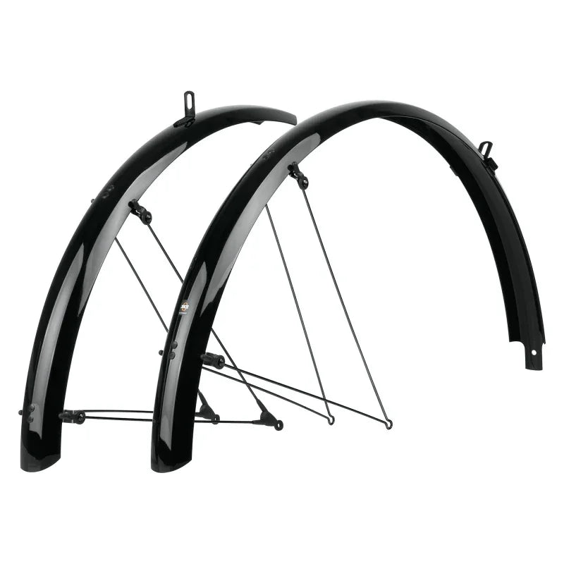 B55 Bluemels Full Coverage Fender Set - 55mm 700 x 38-47 Black - Bicycle Warehouse