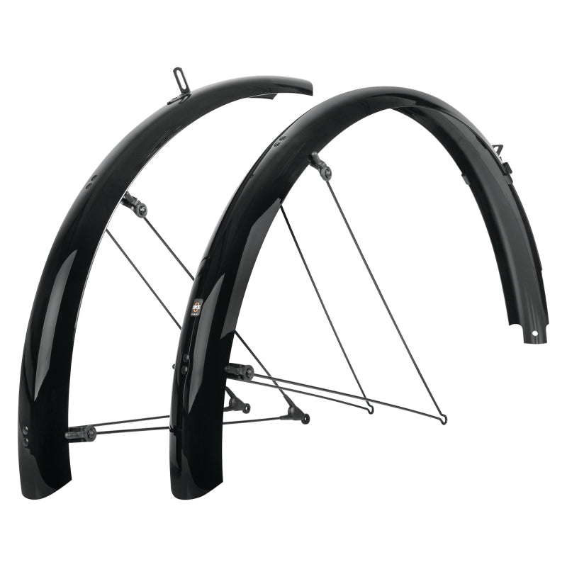 B65 Bluemels Full Coverage Fender Set - 65mm 27.5/29/700 x 2.25 Black - Bicycle Warehouse