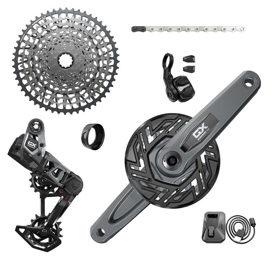 GX Eagle T-Type Ebike AXS Groupset - 104BCD 34T Clip-On Guard Derailleur Shifter 10-52t Cassette Arms not included - Bicycle Warehouse