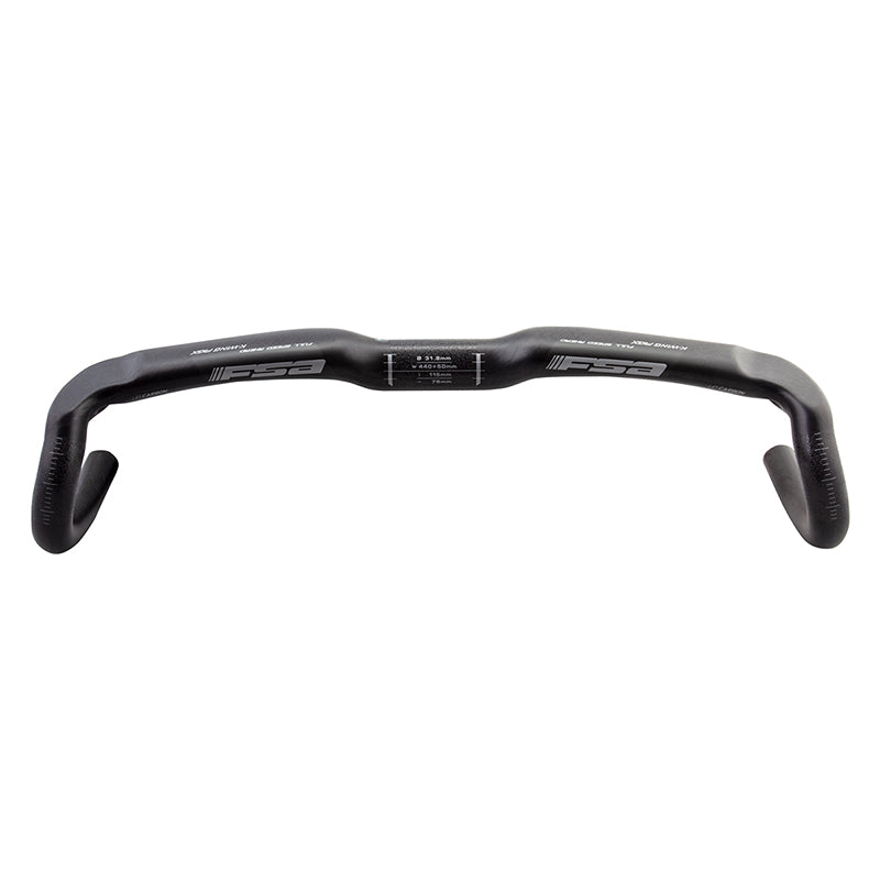Full Speed Ahead K-Wing AGX Drop Handlebar - Carbon 31.8mm 44cm Carbon - Bicycle Warehouse
