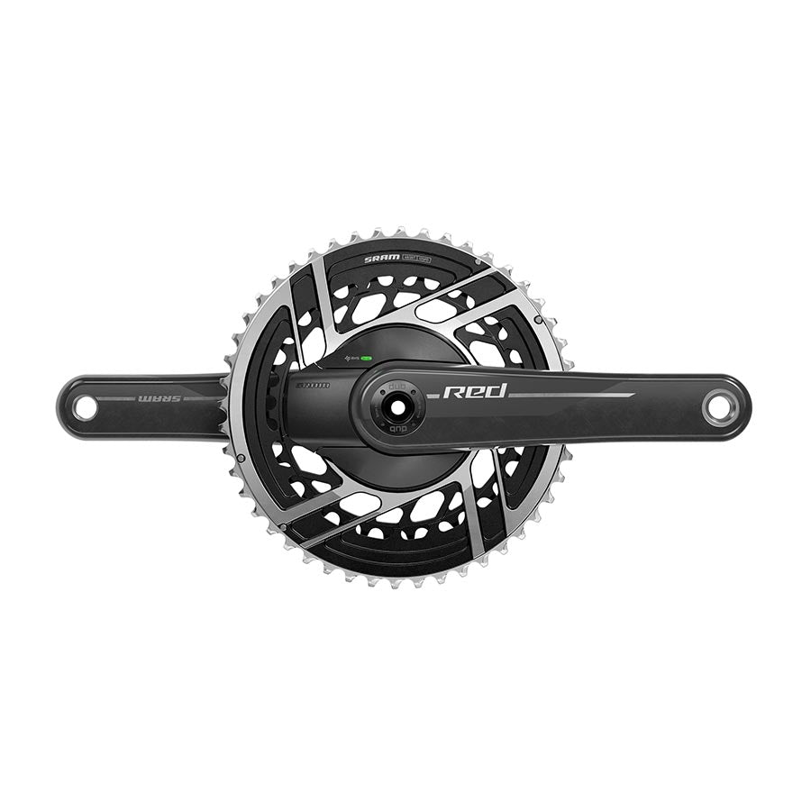 RED AXS Power Meter Crankset - 167.5mm 2x 12-Speed 48/35t 8-Bolt Direct Mount DUB Spindle Interface Natural Carbon E1 - Bicycle Warehouse