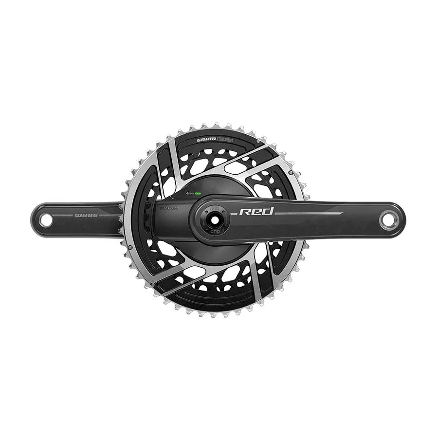 RED AXS Power Meter Crankset - 167.5mm 2x 12-Speed 48/35t 8-Bolt Direct Mount DUB Spindle Interface Natural Carbon E1 - Bicycle Warehouse