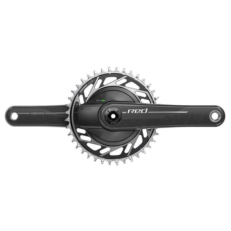RED 1x XPLR AXS Power Meter Wide Crankset - 165mm 13-Speed 40t Threaded Mount 8-Bolt PM Spider DUB Spindle Natural Carbon E1 - Bicycle Warehouse