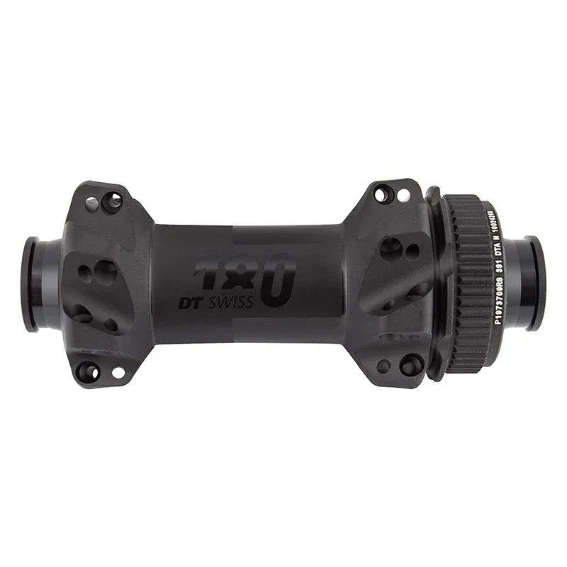 DT Swiss 180 Front Hub - 12 x 100mm Center-Lock Black 28h Straight Pull - Bicycle Warehouse