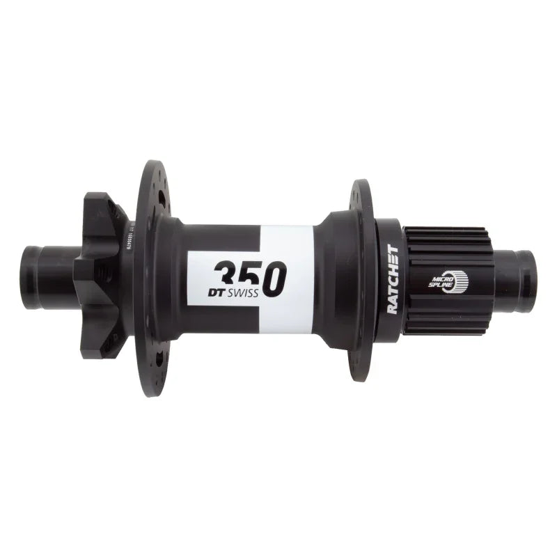 DT Swiss 350 Rear Hub - 12 x 148mm 6-Bolt Micro Spline Black 28H 36pt - Bicycle Warehouse