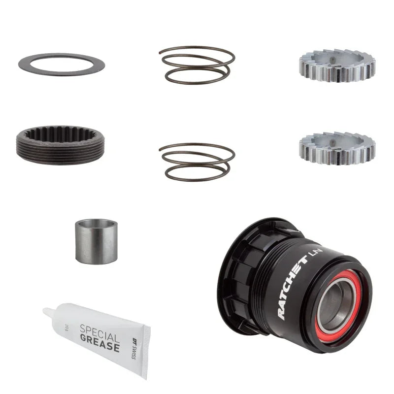 Ratchet LN Freehub Body Upgrade Kit - SRAM XDR Standard Aluminum Sealed Bearing 18T - Bicycle Warehouse