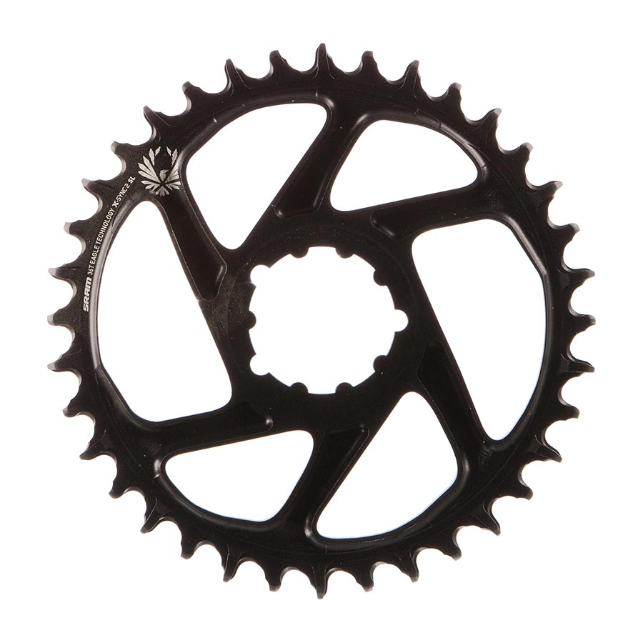 X-Sync 2 Eagle SL Direct Mount Chainring 36T Boost 3mm Offset BLK Gray Logo - Bicycle Warehouse