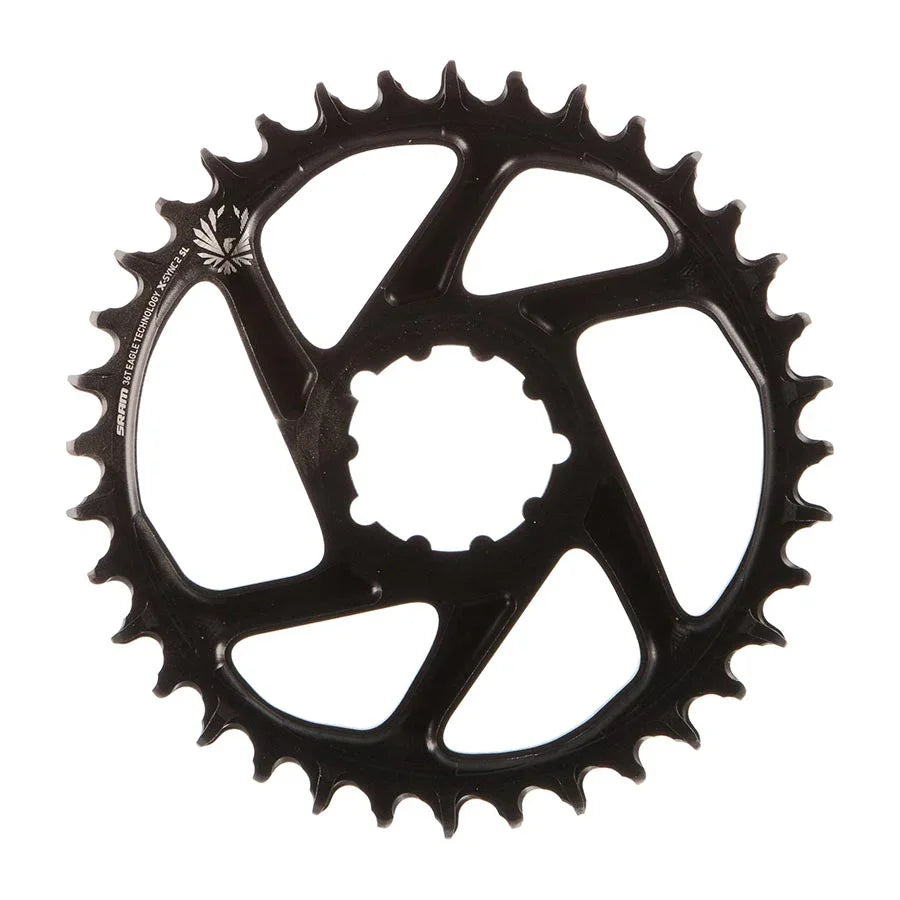 X-Sync 2 Eagle SL Direct Mount Chainring 36T Boost 3mm Offset BLK Gray Logo - Bicycle Warehouse