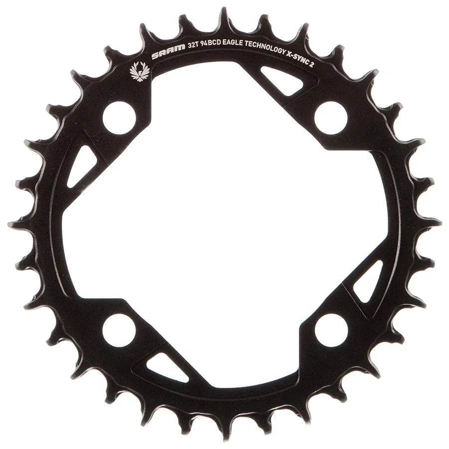 X-SYNC 2 Eagle E-MTB Chainring - 32t 94 BCD Aluminum Black - Bicycle Warehouse