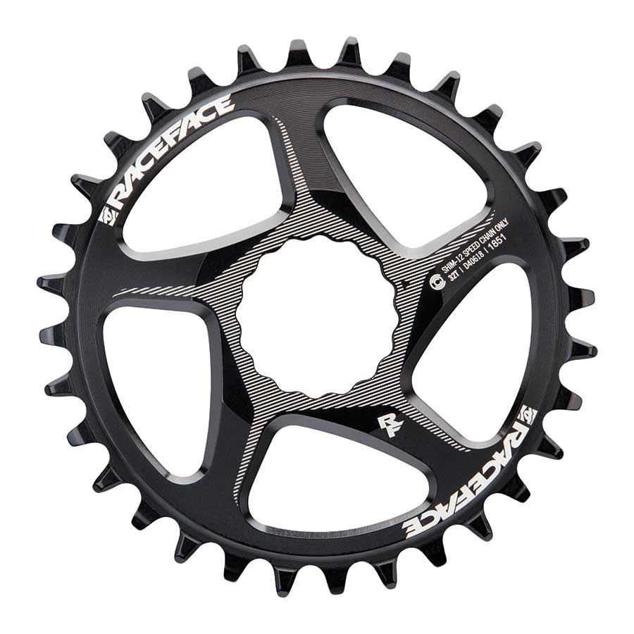 RaceFace Narrow Wide Direct Mount CINCH Aluminum Chainring - Shimano 12-Speed requires Hyperglide+ compatible chain 32t BLK - Bicycle Warehouse
