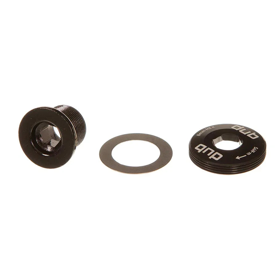 Self-Extracting Crank Arm Bolt Kit - M18/M30 DUB Steel Black - Bicycle Warehouse