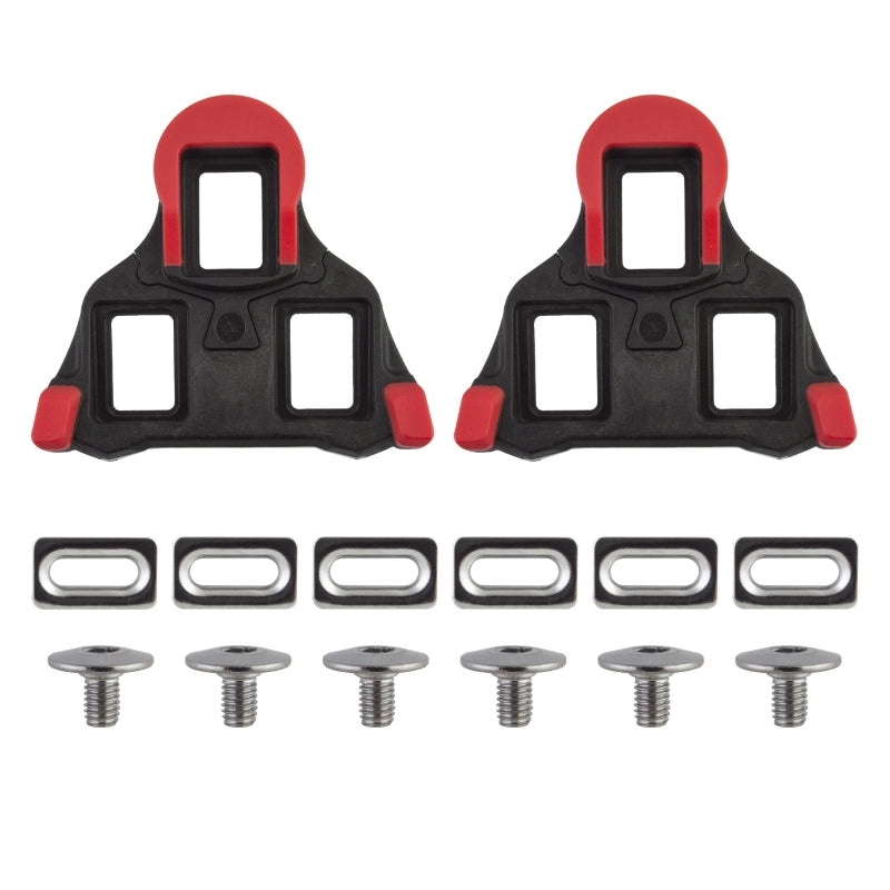 Origin8 Split Fixed SPD-SL Cleats Black/Red SPD-SL 0° Fixed - Bicycle Warehouse