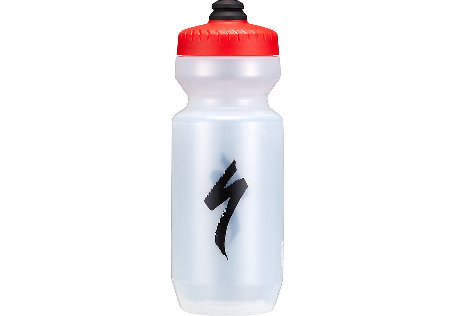 Specialized 22 oz purist mflo 2.0 bottle s-logo trans/red 22 oz - Bicycle Warehouse