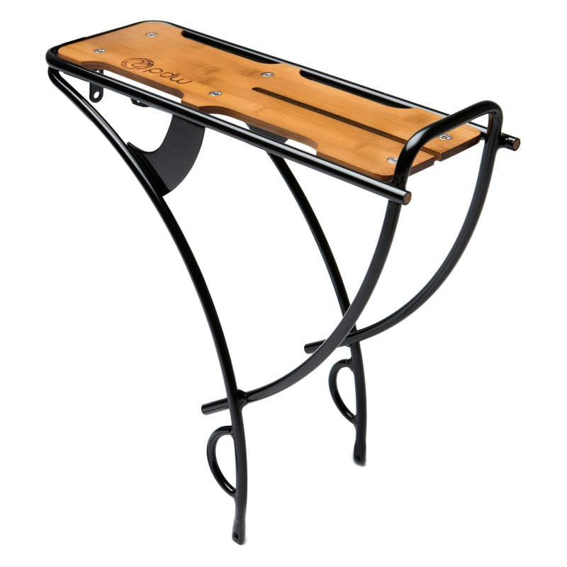 Loading Dock Rear Rack: Alloy with Bamboo Deck - Bicycle Warehouse