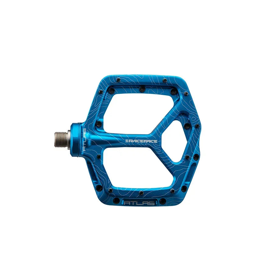 RaceFace Atlas Pedals - Platform Aluminum 9/16" Blue - Bicycle Warehouse