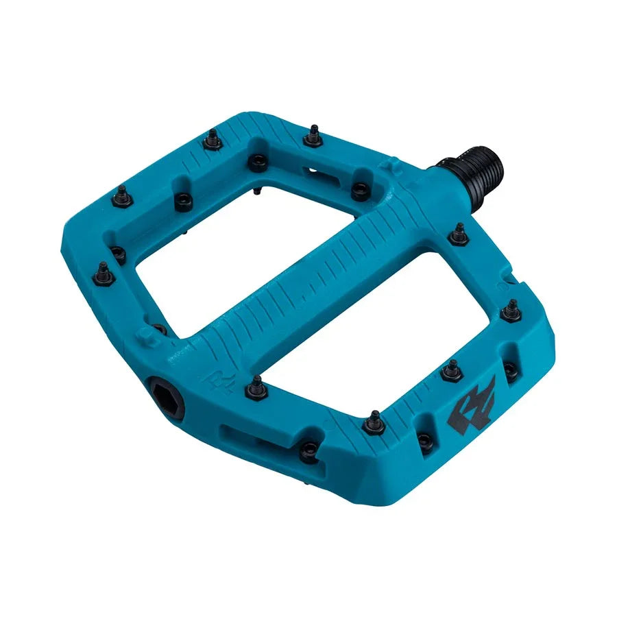 RaceFace Chester Pedals - Platform Composite 9/16" Large Turquoise - Bicycle Warehouse