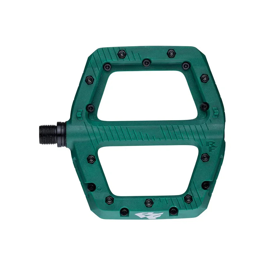 RaceFace Chester Pedals - Platform Composite 9/16" Small Green - Bicycle Warehouse