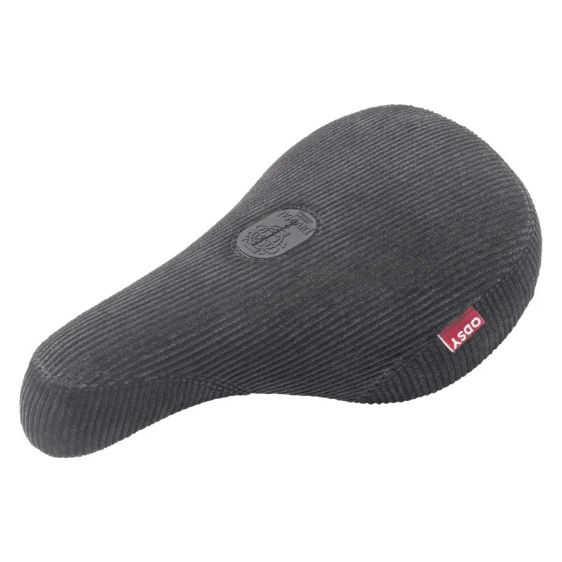 Broc Raiford Fat Cap Saddle BMX Pivotal Corduroy Black Fat - Bicycle Warehouse