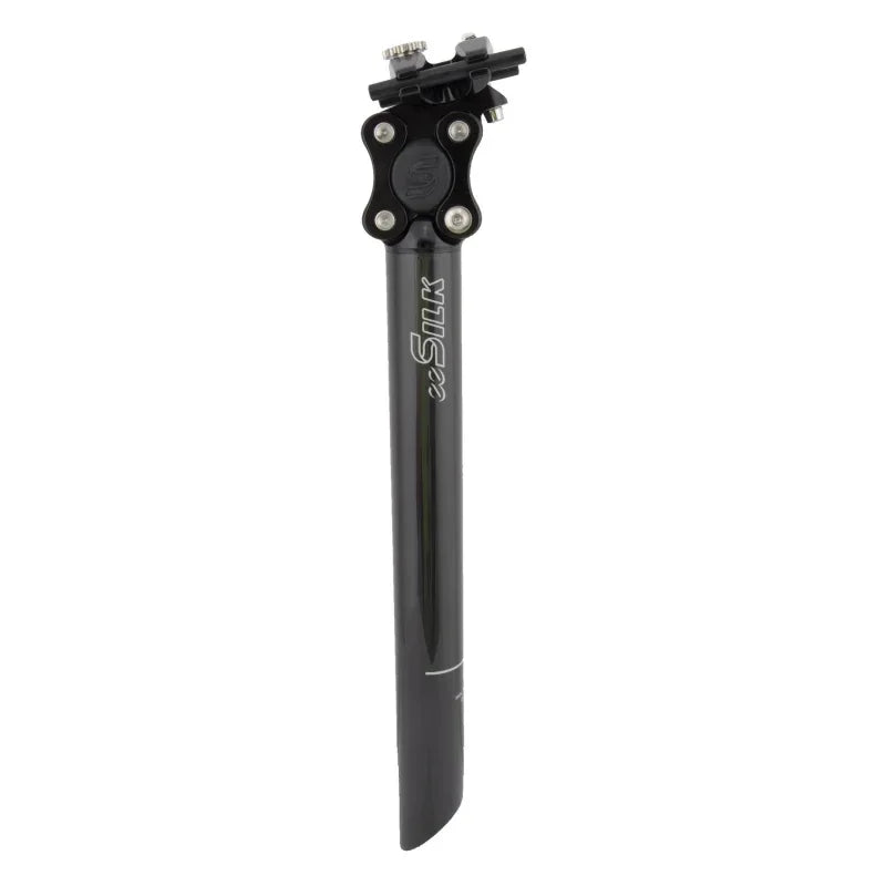 eeSilk Suspension Seatpost - Carbon 31.6 x 350mm 20mm Travel BLK - Bicycle Warehouse