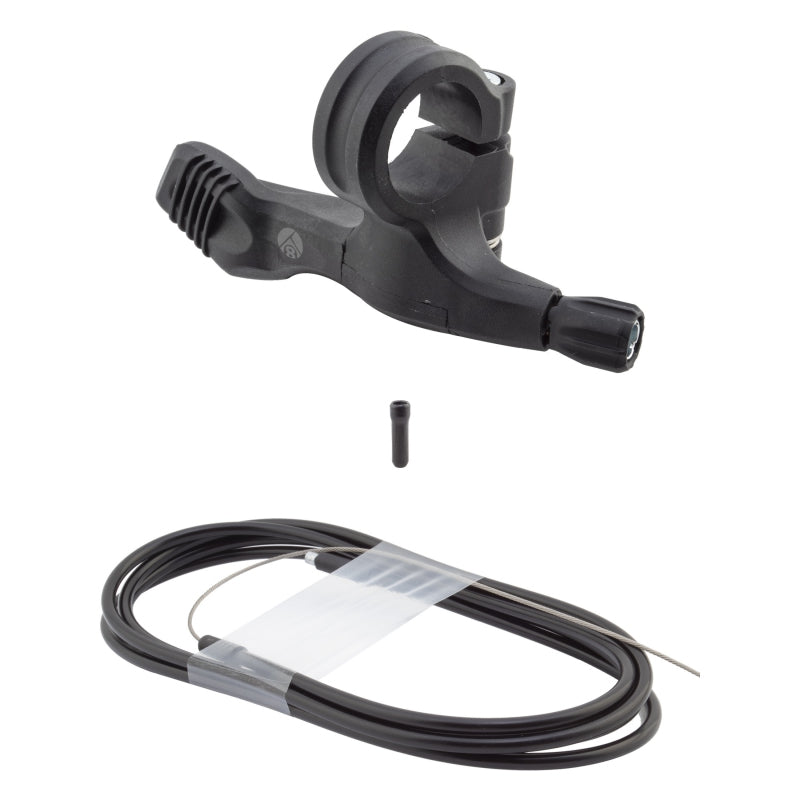 Hangtime Dropper Post Lever Kit Flat Bar Remote Lever Black Composite - Bicycle Warehouse