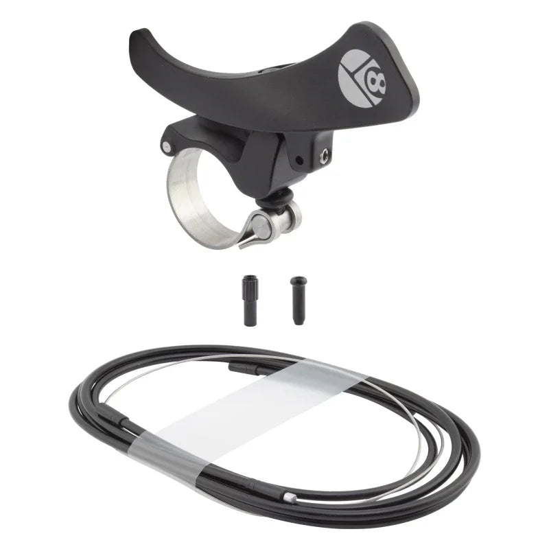 Hangtime Dropper Post Lever Kit Drop Bar Remote Lever Black Alloy - Bicycle Warehouse