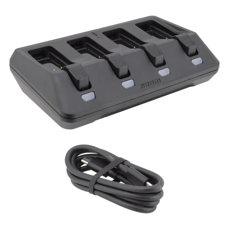 AXS eTap 4-Port Battery Base Charger - Includes USB-C Cord Batteries not included - Bicycle Warehouse