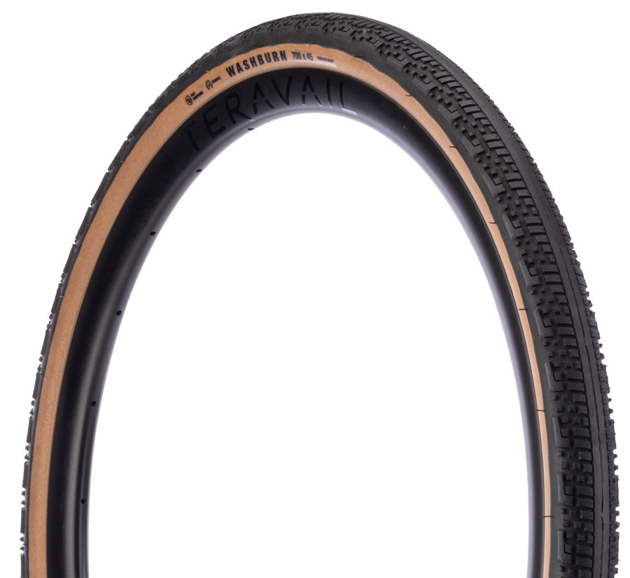 Teravail Washburn Tire - 700 x 40 Tubeless Folding Tan Durable Fast Compound