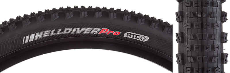Helldiver Tire 27.5x2.40 Folding Tubeless Ready EN-DTC ATC 120TPI Black - Bicycle Warehouse