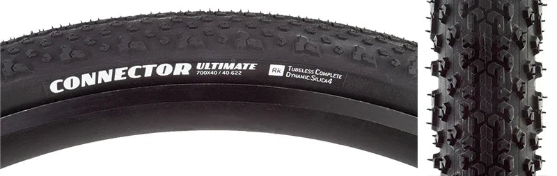 Connector Ultimate Tubeless Tire 700 x 40c Black - Bicycle Warehouse