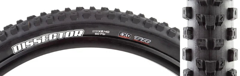 Dissector Tire - 29 x 2.4 Tubeless Folding Black Dual EXO Wide Trail - Bicycle Warehouse