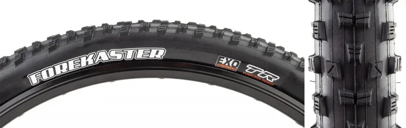 Forekaster Tire - 29 x 2.4 Tubeless Folding Black Dual EXO - Bicycle Warehouse