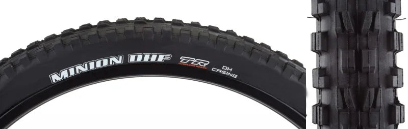 Minion DHF Tire - 29 x 2.50 Tubeless Wire BLK BikePark DH Wide Trail - Bicycle Warehouse