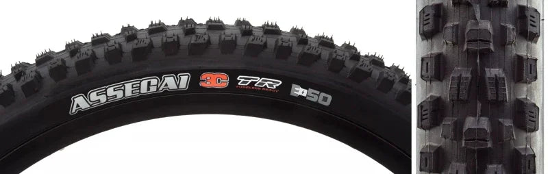 Assegai Tire - 29 x 2.5 Tubeless Folding BLK 3C MaxxGrip DH Wide Trail E-50 - Bicycle Warehouse