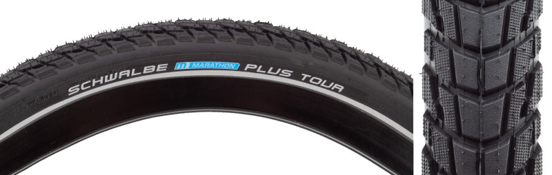 Marathon Plus Tour Tire - 26 x 2.0 Clincher Wire BLK/Reflective Performance Line SmartGuard Addix E-50 - Bicycle Warehouse