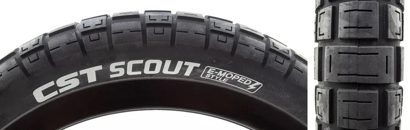 Scout Tire - 20 x 4 Clincher Wire Black Ebike - Bicycle Warehouse