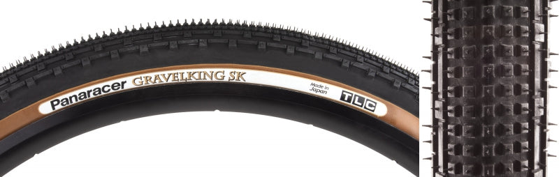 GravelKing SK Tire - 26 x 2.10 Tubeless Folding Black/Brown - Bicycle Warehouse